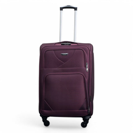 Soft Shell Lightweight Nylon Suitcase Set 4 Wheel Travel Case Holiday Bags