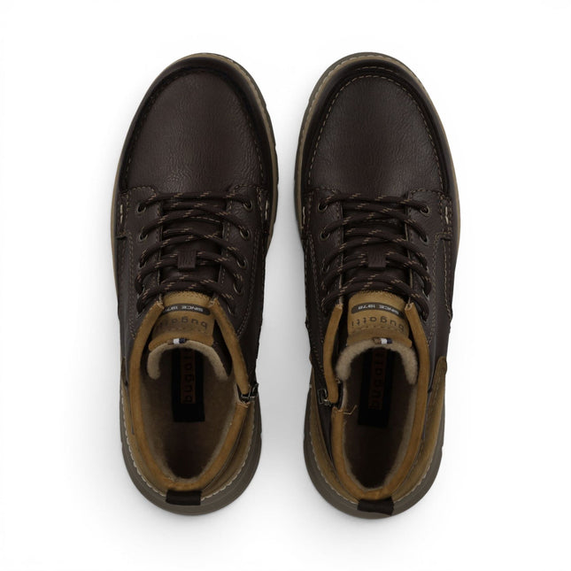 Bugatti Men's Leather Brown Lace-up Casual Ankle Boots - Pulau