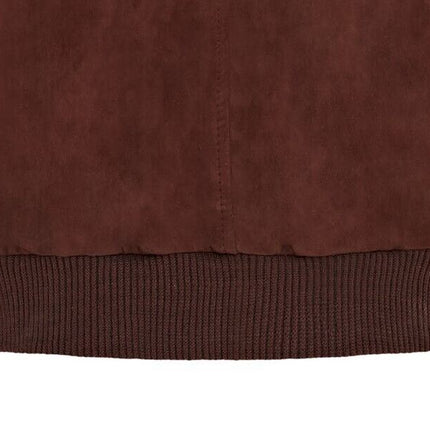 Mens Soft Goat Suede MA-1 Varsity Bomber Jacket  - Dalian