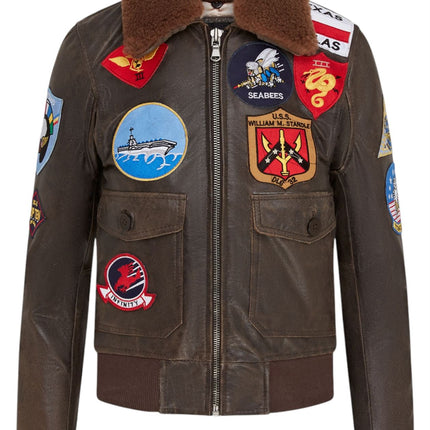 Women's A2 Top Gun Leather Bomber Jacket-Sunbury