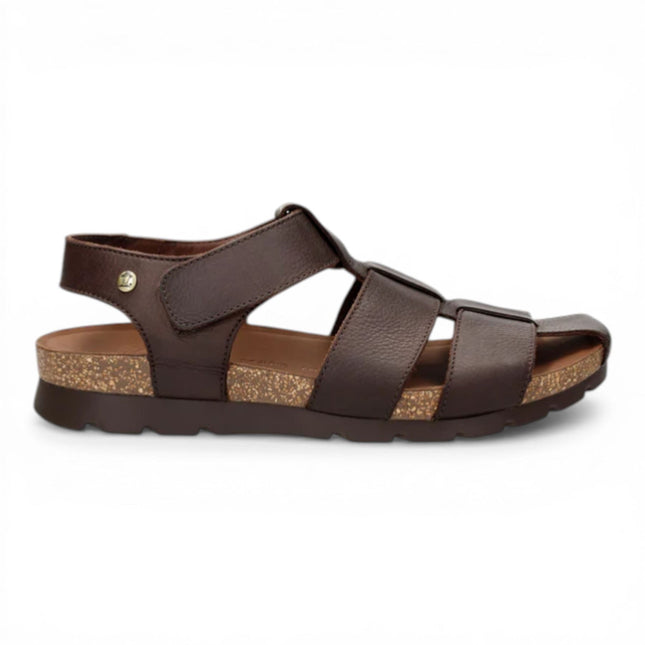 Panama Jack Men's Waterproof Bark Brown Leather Sandals - Stanley C1