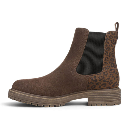 Blowfish Malibu Women's Brown Leopard Faux Suede Chelsea Boots - Alfie
