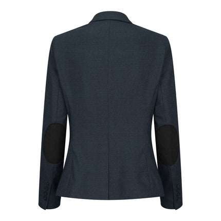 Women's Olive Three-Piece Tailored Fit Suit in Prince of Wales Check