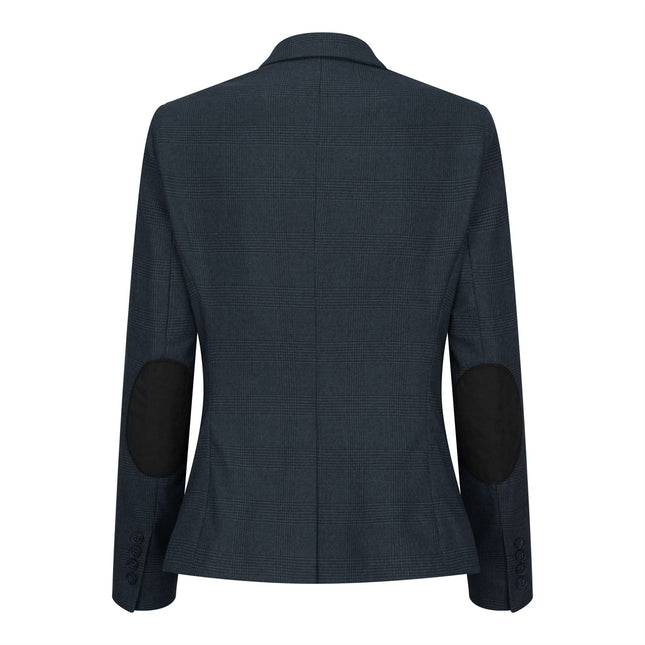 Women's Olive Three-Piece Tailored Fit Suit in Prince of Wales Check