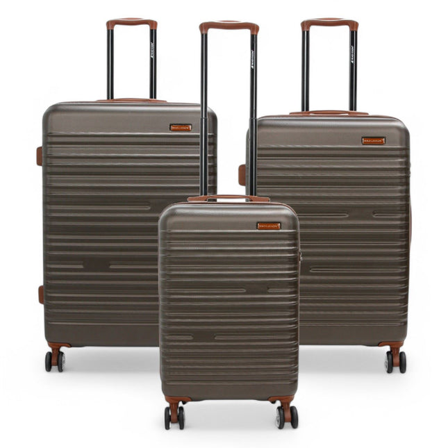 Expandable Hard Shell ABS Suitcase Set 8 Wheel Robust Travel Case Holiday Luggage