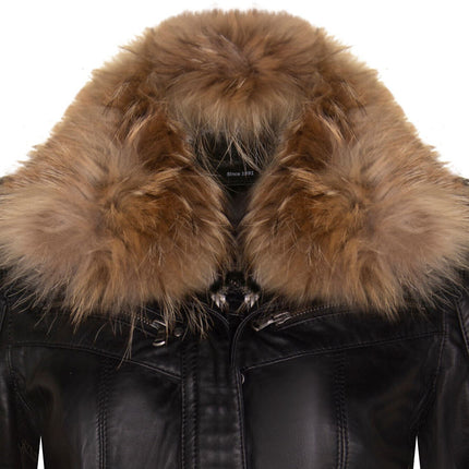 Womens Leather Parker Jacket-Arvada