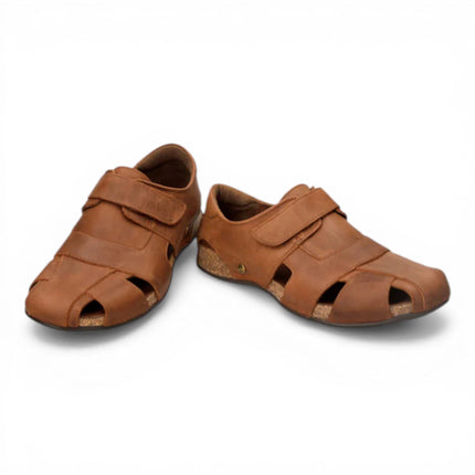 Panama Jack Fletcher Basics C5 Men's Bark Brown Leather Sandals