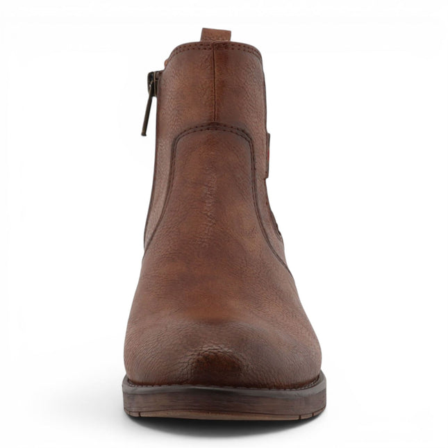 Mustang Women's Brown Faux Leather Chelsea Ankle Boots - M0052002