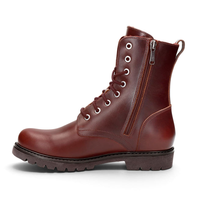 Panama Jack Women's Burgundy Waterproof Leather Warm Lace-Up Boots - Frisia-B45