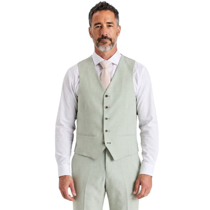 Men's Sage Green 3 Piece Tailored Fit Formal Suit - Belmont