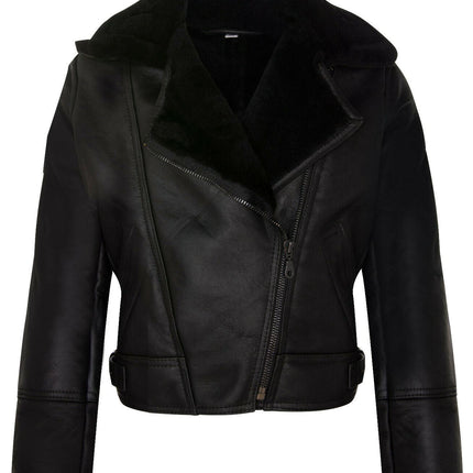 Womens B3 Sheepskin Leather Flying Jacket-Bergamo