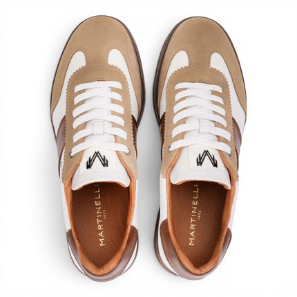 Martinelli Men's Brown Leather Sneakers Trainer Shoes - Seaford