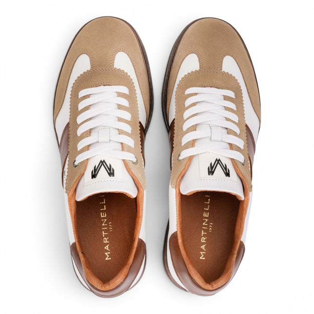 Martinelli Men's Brown Leather Sneakers Trainer Shoes - Seaford