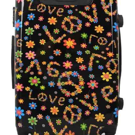 Hard Shell Printed Dual 4 Wheel Luggage Suitcase