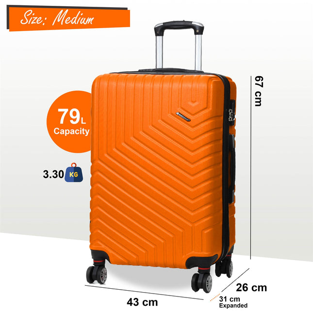 Expandable Hard Shell 8 Wheels Luggage Travel Cabin Bags Suitcase Set