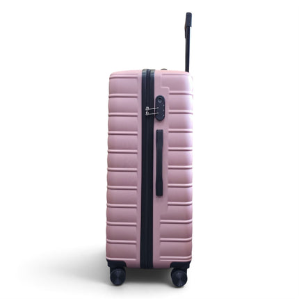 Hardshell Rose Gold Suitcase Set Robust 8 Wheel Luggage Cabin Case Bag