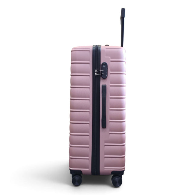 Hardshell Rose Gold Suitcase Set Robust 8 Wheel Luggage Cabin Case Bag