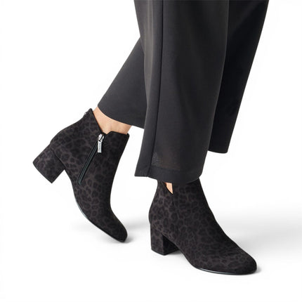 Tamaris Women's Grey Faux Heeled Ankle Boots - 25354-43