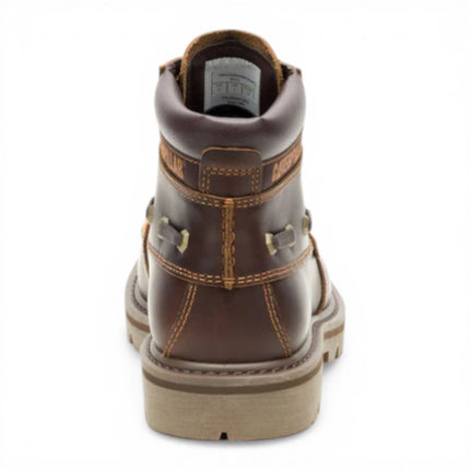 CAT (Caterpillar) Mens Tan Brown Leather Hiking Ankle Boots - Colorado Boat-Mid