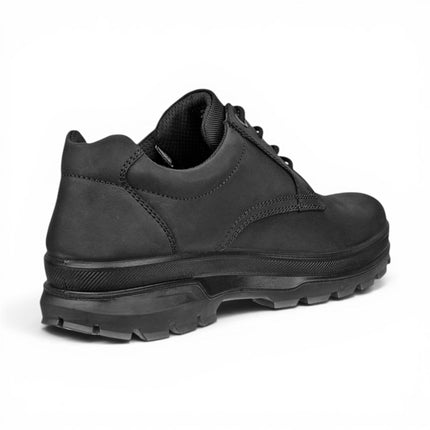Ecco Men's Black Leather Waterproof Casual Shoes -  Rugged Track 25