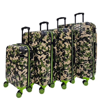 Hardshell Camo Robust ABS Suitcase Set
