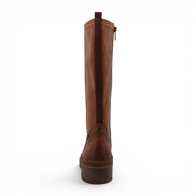 Mustang Women's Cognac Brown Knee High Chunky Long Winter Boots - M0062001
