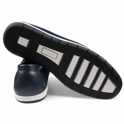 Men’s Navy Breathable Loafers Lightweight Slip-On