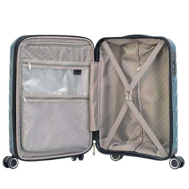 Dual 4 Wheel Hard Shell Strong Luggage Suitcase
