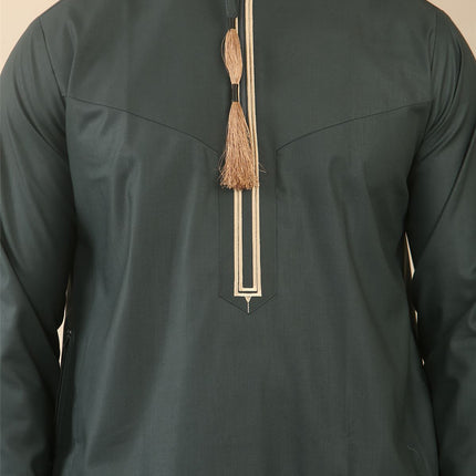 Men's Omani Eid Green Thobe  Saudi Emirati Jubba Robe