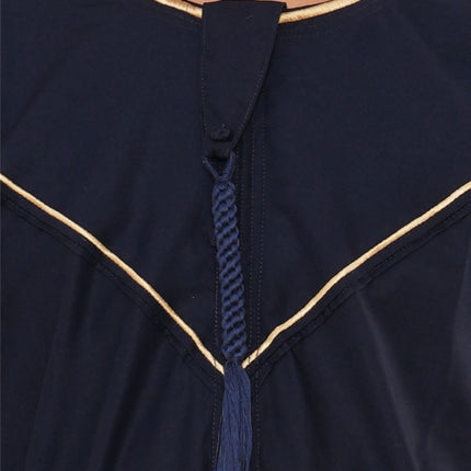 Kids Boys Ramadan Navy Blue Moroccan Jubba Robe Djellaba Eid Thobe - K-TT-006
