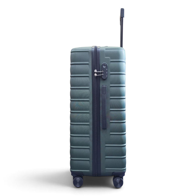 Hardshell Green Suitcase Set Robust 8 Wheel Luggage Cabin Case Bag