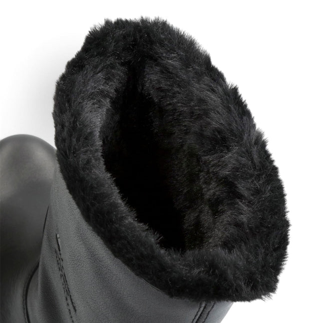 Panama Jack Women's Black Leather Waterproof Warm Heeled Boots - Piola B48