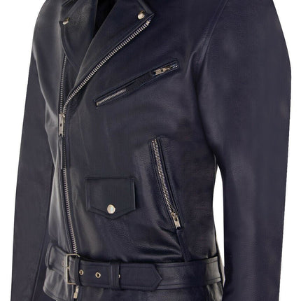 Mens Cow-Hide Black Brando Jacket -Venice