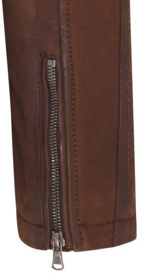 Mens Buff Leather Café Racer Biker Jacket - Jinan