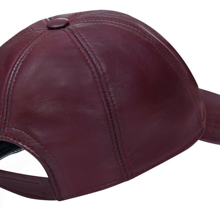 Unisex Real Nappa Leather Adjustable Golf Snapback Plain Baseball Cap Hat