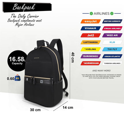 Backpack Rucksack 40 x 30 x 14 cm Underseat Travel Cabin Bag for Ryanair, Easy Jet