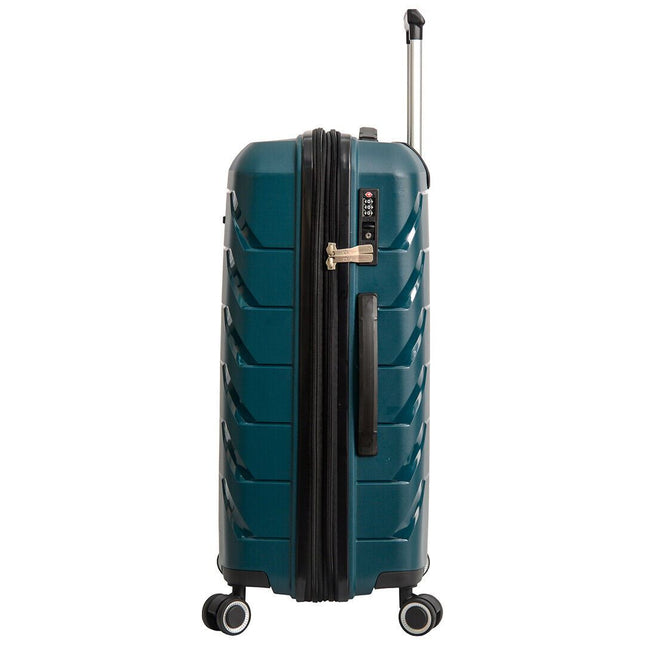 Dual 4 Wheel Hard Shell Strong Luggage Suitcase