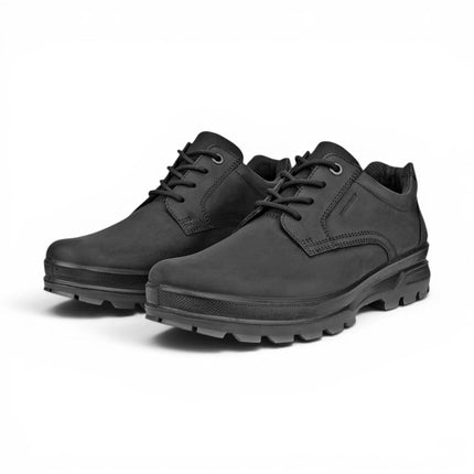 Ecco Men's Black Leather Waterproof Casual Shoes -  Rugged Track 25
