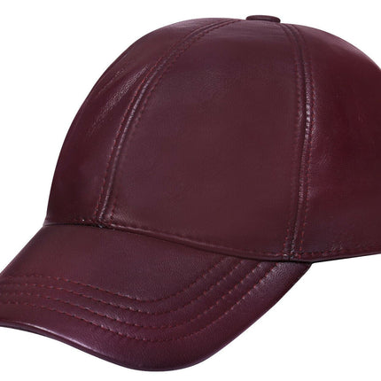 Unisex Real Nappa Leather Adjustable Golf Snapback Plain Baseball Cap Hat