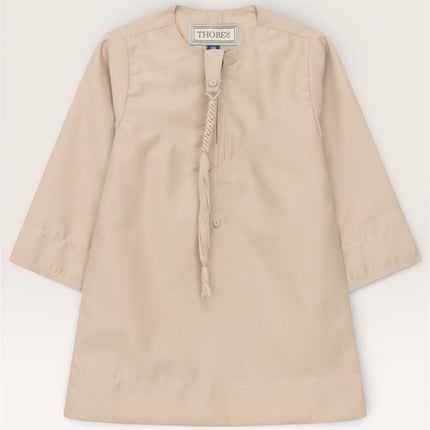 Baby Boys Ramadan Beige Moroccan Thobe Robe Emirati Eid Jubba- B-TT001