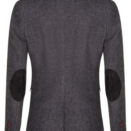 Womens 1920s  Grey Wool Classic Vintage Retro Blazer
