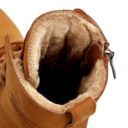 Panama Jack Women's Brown Waterproof Leather Warm Lace-Up Boots - Frisia-B44