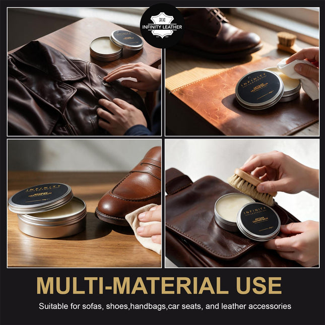 Leather Balm & Nylon Brush Leather Care Set