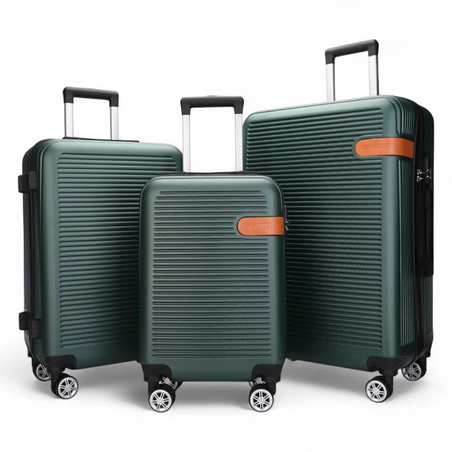 Hard Shell Classic Dual 4 Wheel Luggage Suitcase Set