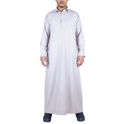 Mens Cream Thobe Jubba Saudi Ramadan Eid Islamic Kaftan Kaudara Arabic Jubbah