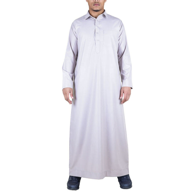Mens Cream Thobe Jubba Saudi Ramadan Eid Islamic Kaftan Kaudara Arabic Jubbah