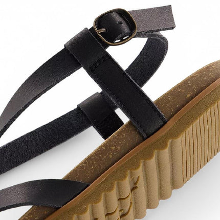 Blowfish Malibu Women's Black Strappy Buckle Sandals - Macarah B