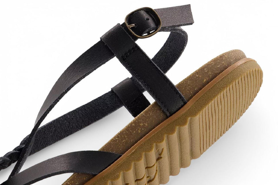 Blowfish Malibu Women's Black Strappy Buckle Sandals - Macarah B