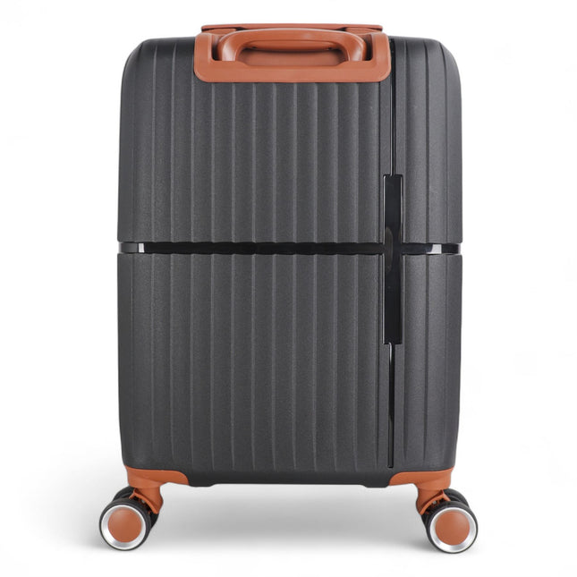 Strong Hard Shell Suitcase Set 8 Wheel Cabin Luggage Holiday Travel Case