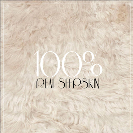 Genuine Sheepskin Beige  40x40cm Real Wool Single Sided Cushion